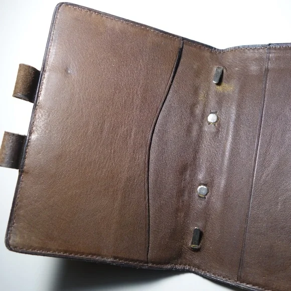 Vintage 1974 Gucci Leather Suede Mini Agenda Made In Italy With Ballpoint Pen